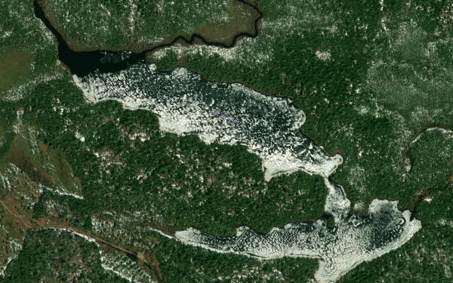Satellite map of the Lac de l'Ancre