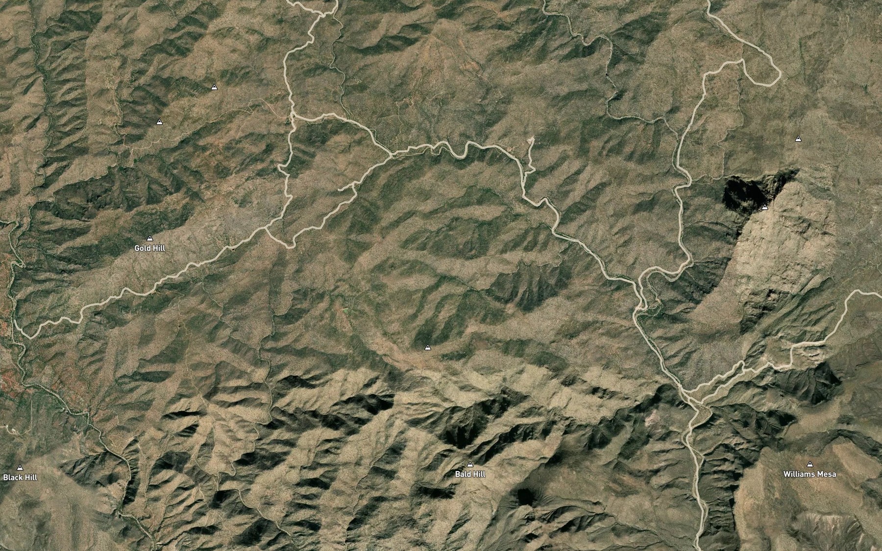Satellite map of the Lucky Spring