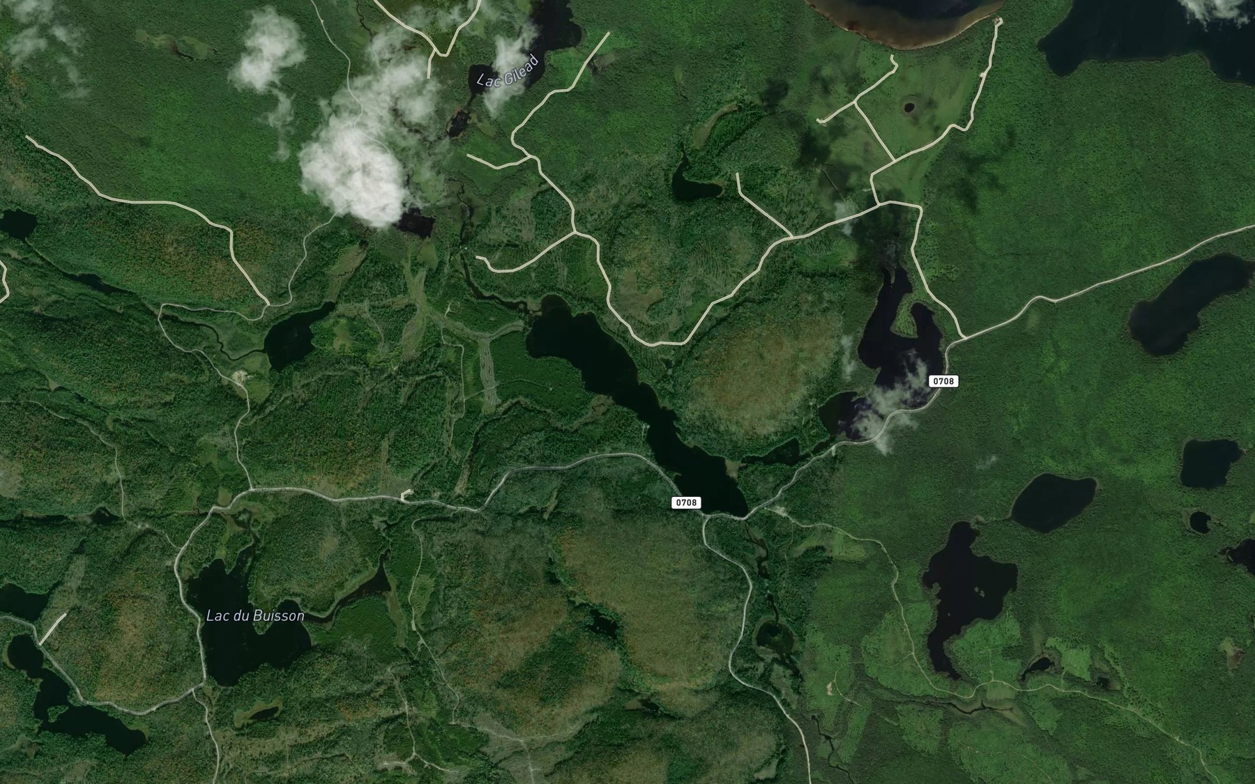 Satellite map of the Lac Ethyl