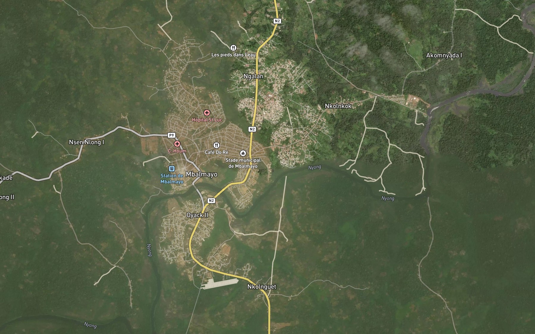 Satellite map of the Samakoua