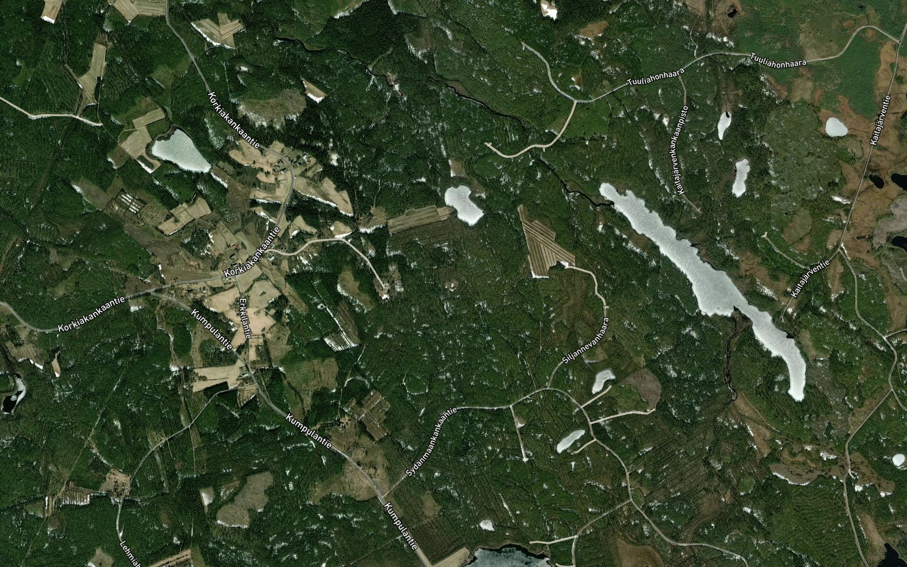 Satellite map of the Pikku Ruunalampi