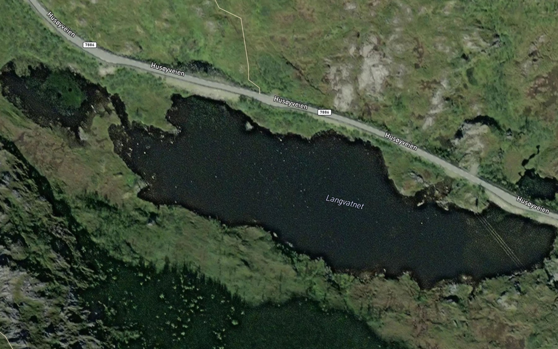 Satellite map of the Langvatnet