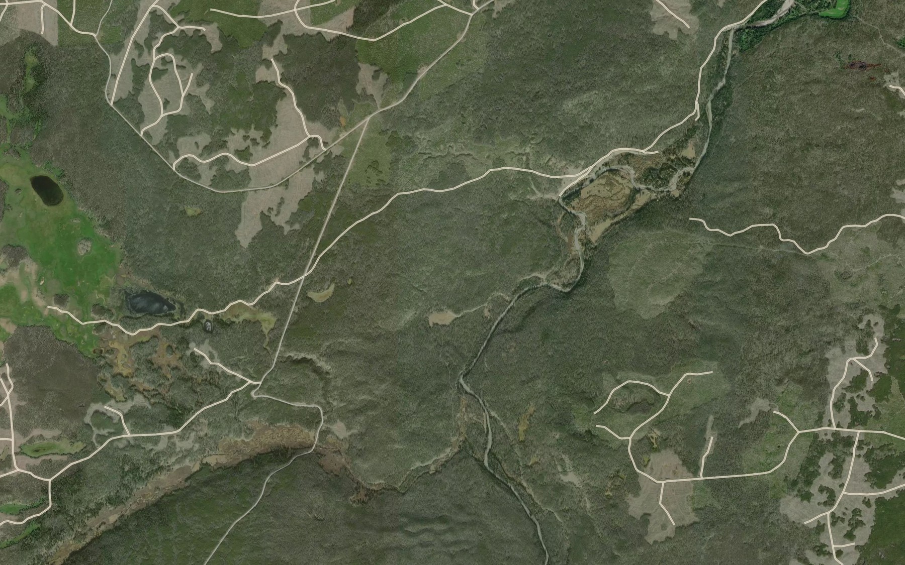Satellite map of the Groundhog Creek