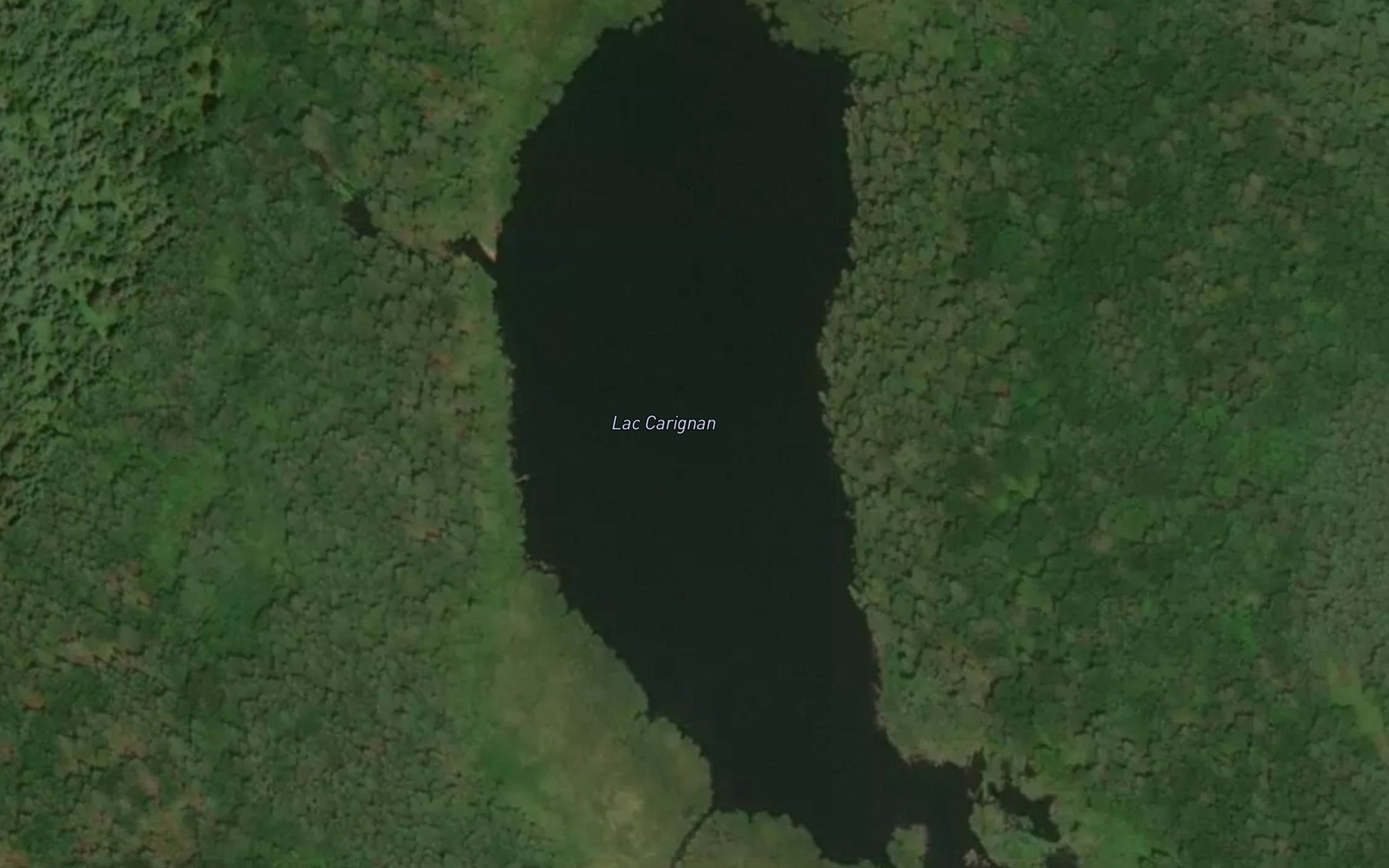 Satellite map of the Lac Carignan