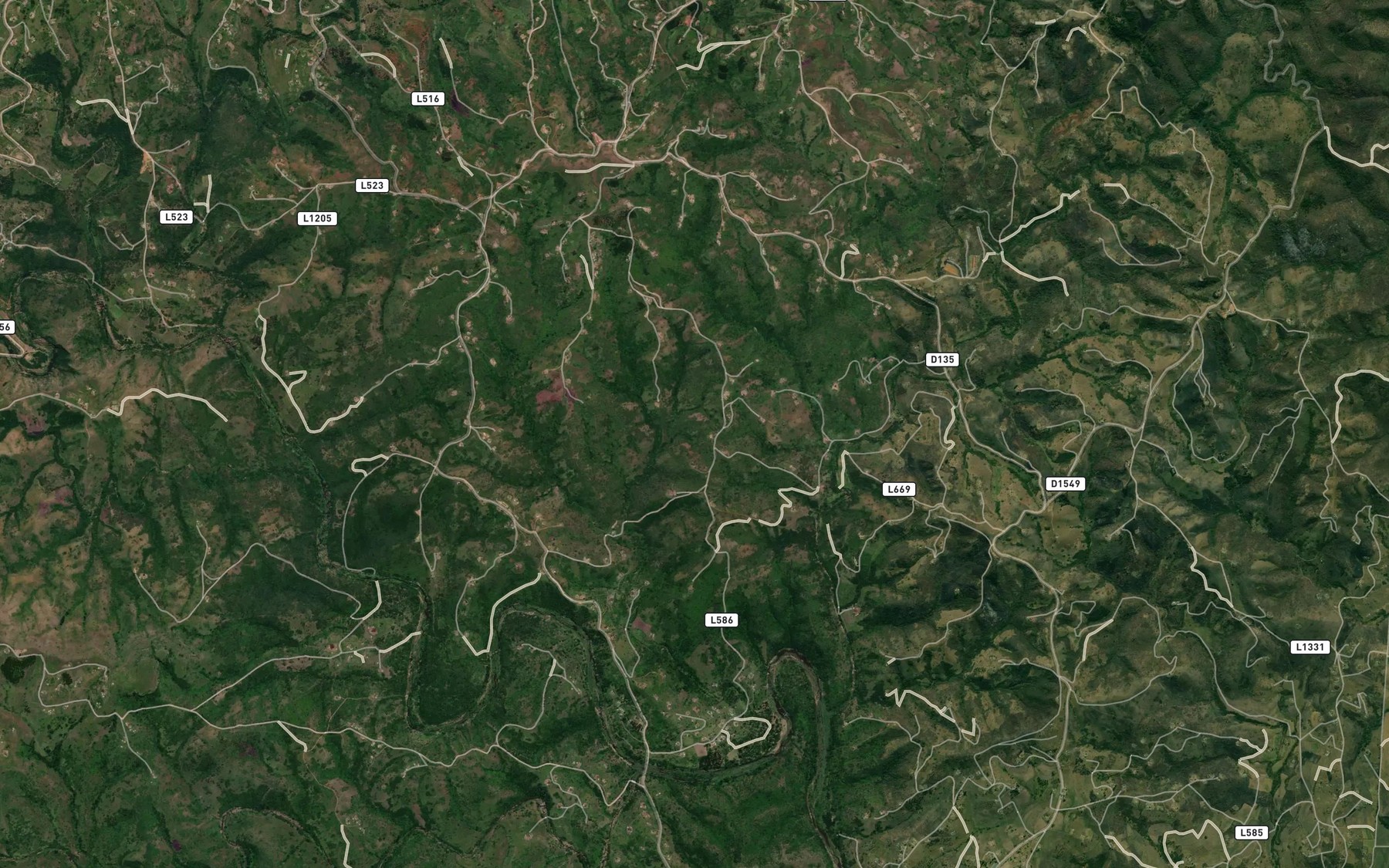 Satellite map of the Amatikulu