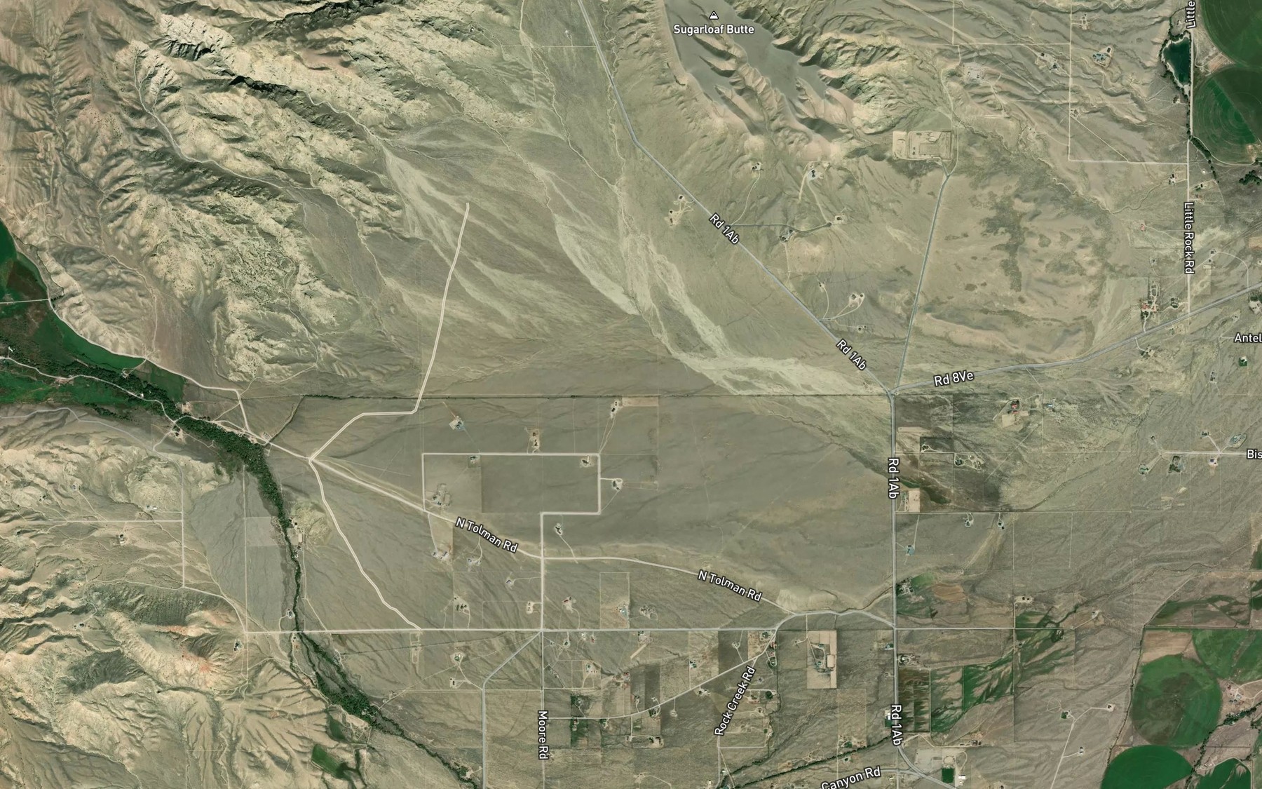 Satellite map of the Kelly Ditch