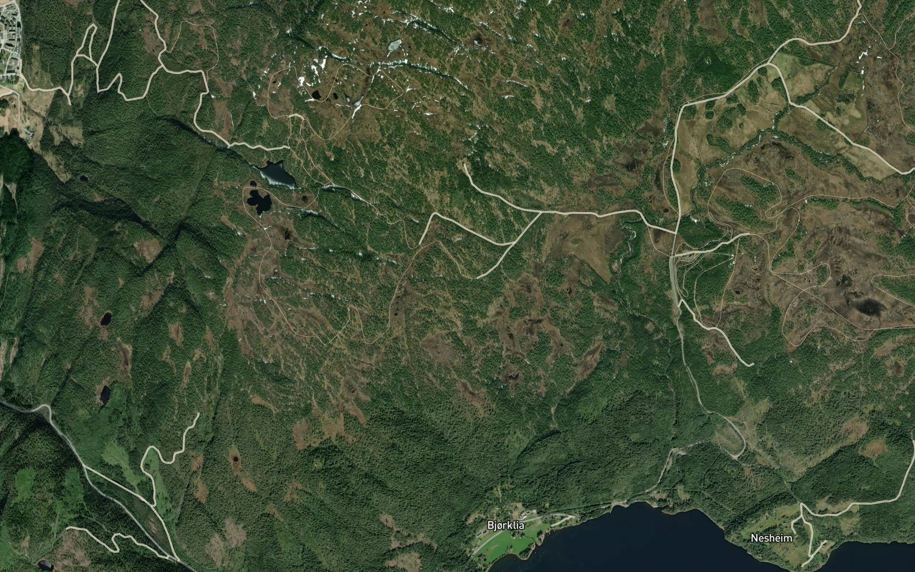 Satellite map of the Vegslettbekken