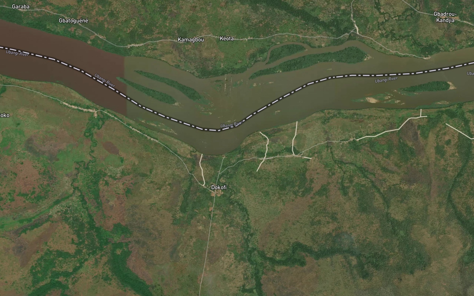 Satellite map of the Fumba