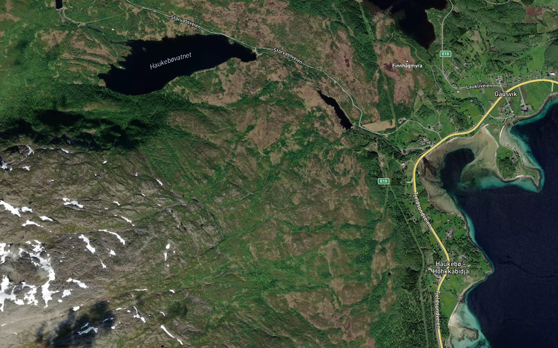 Satellite map of the Heimetverrelva
