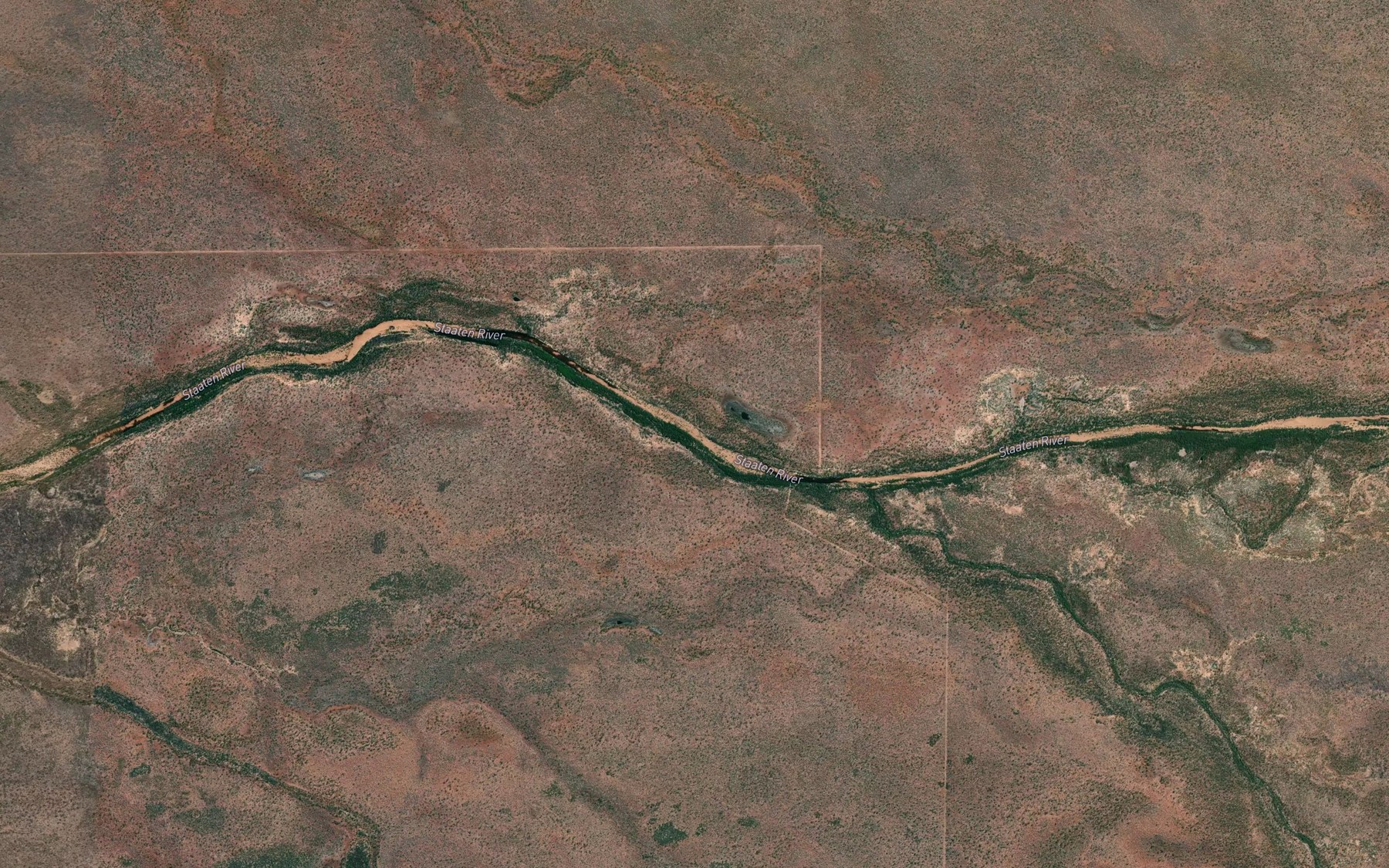 Satellite map of the Emu Creek