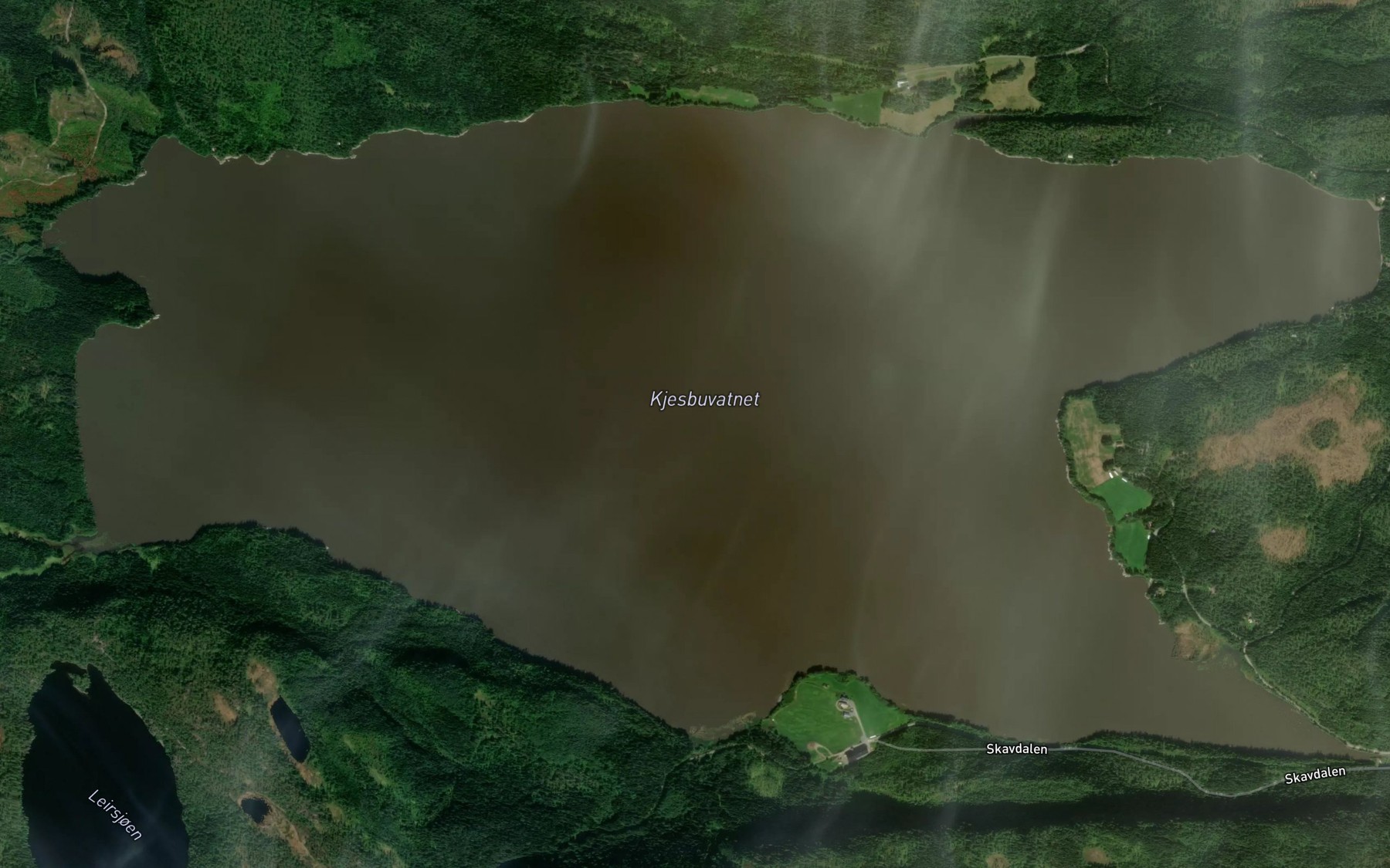 Satellite map of the Kjesbuvatnet
