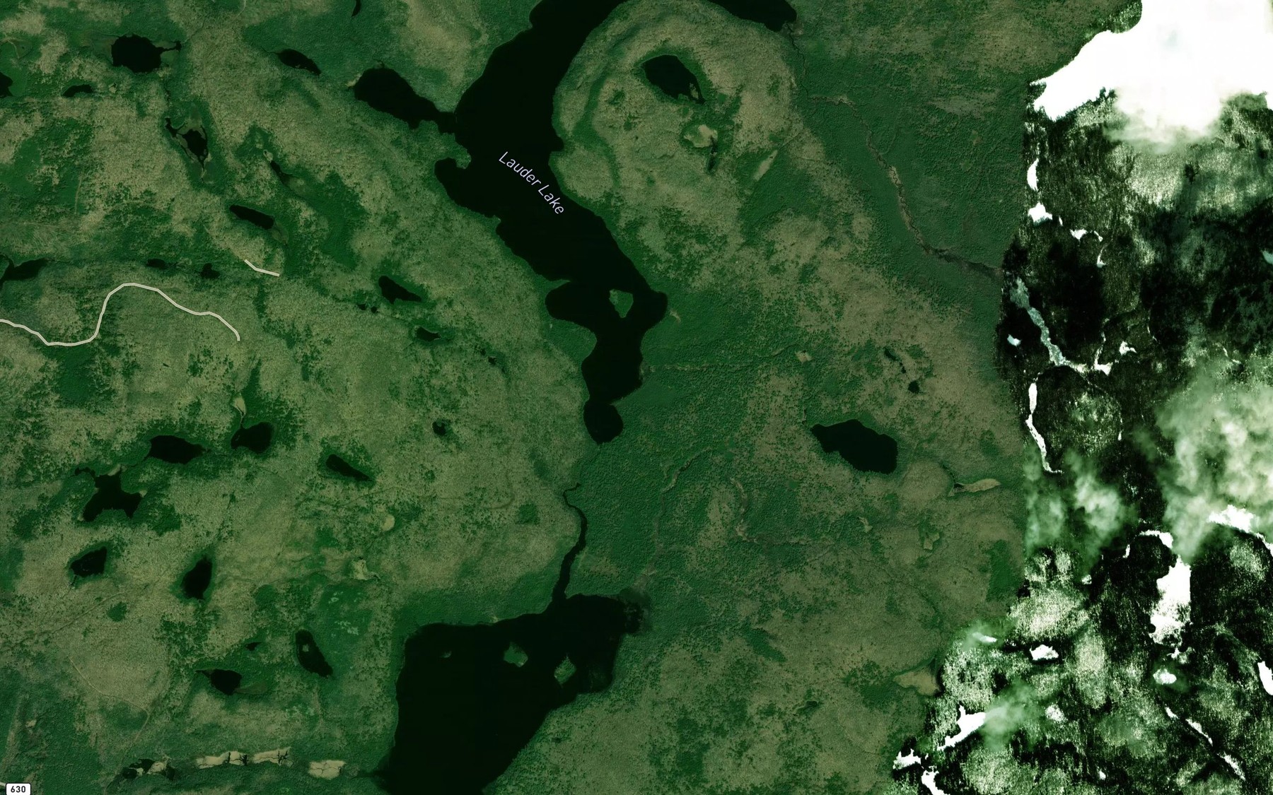 Satellite map of the Lauder Creek