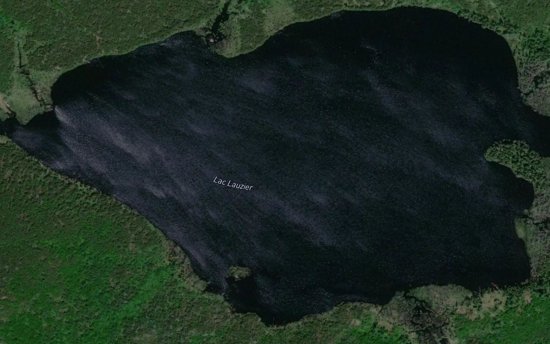 Satellite map of the Lac Lauzier