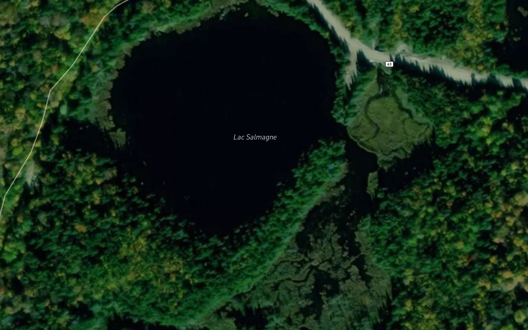 Satellite map of the Lac Salmagne