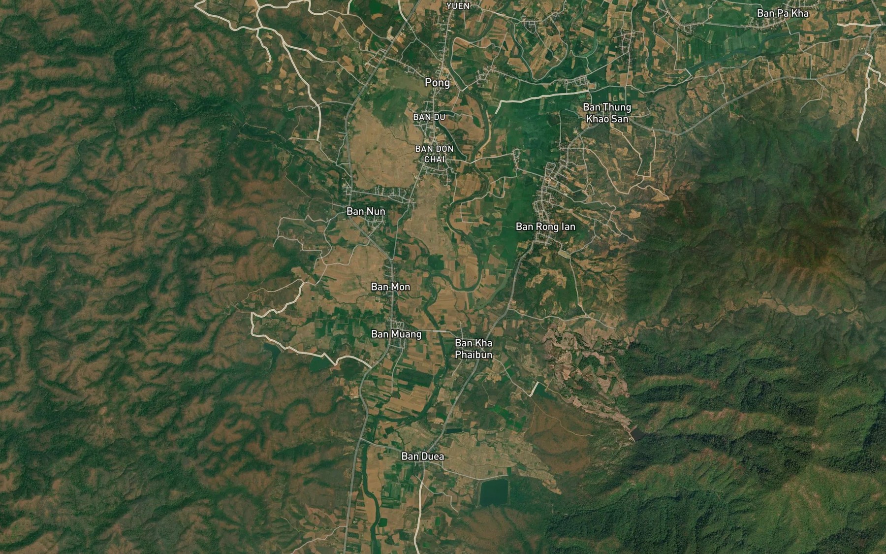 Satellite map of the Huai Kham