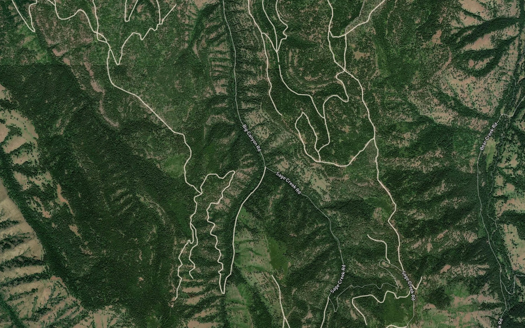 Satellite map of the Sage Creek