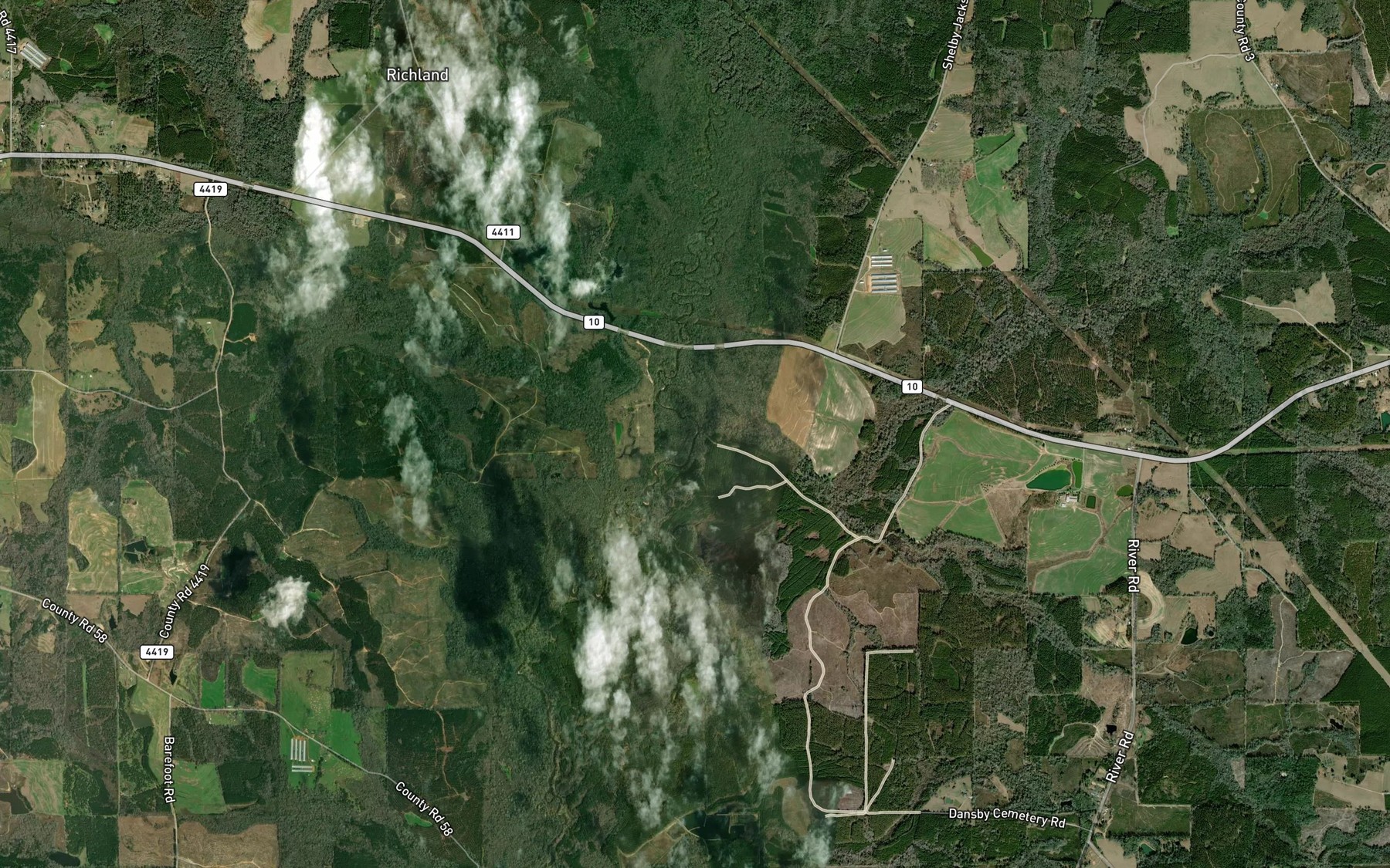 Satellite map of the Big Creek