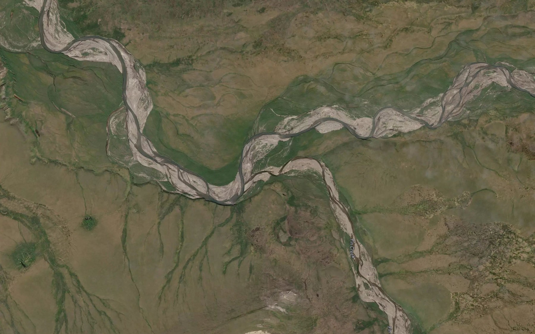 Satellite map of the Fin Creek
