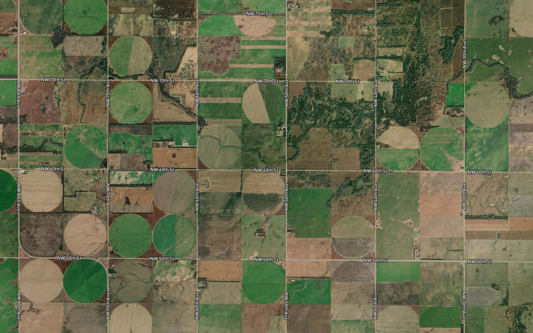 Satellite map of the Little Wild Horse Creek