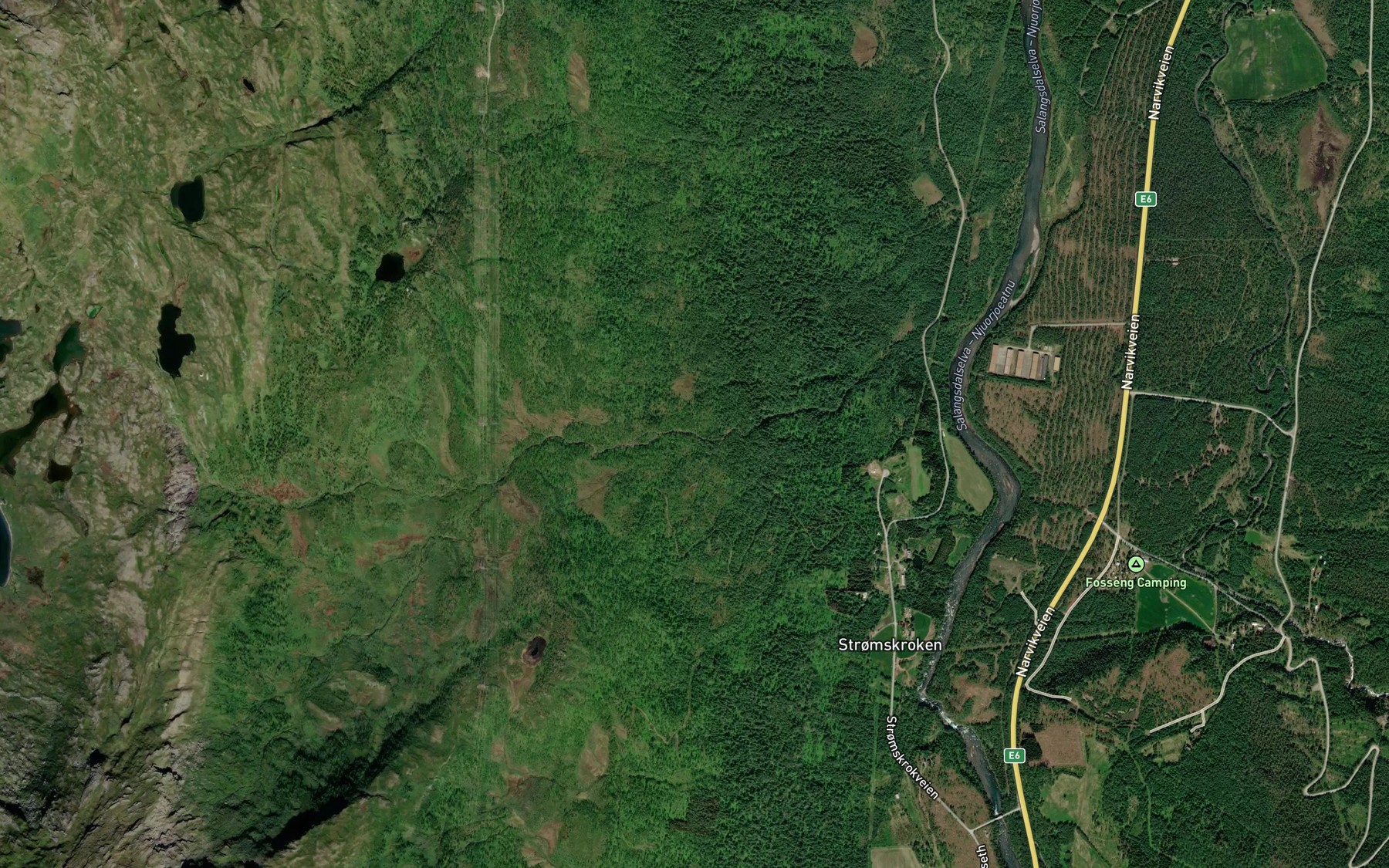 Satellite map of the Tarebekken