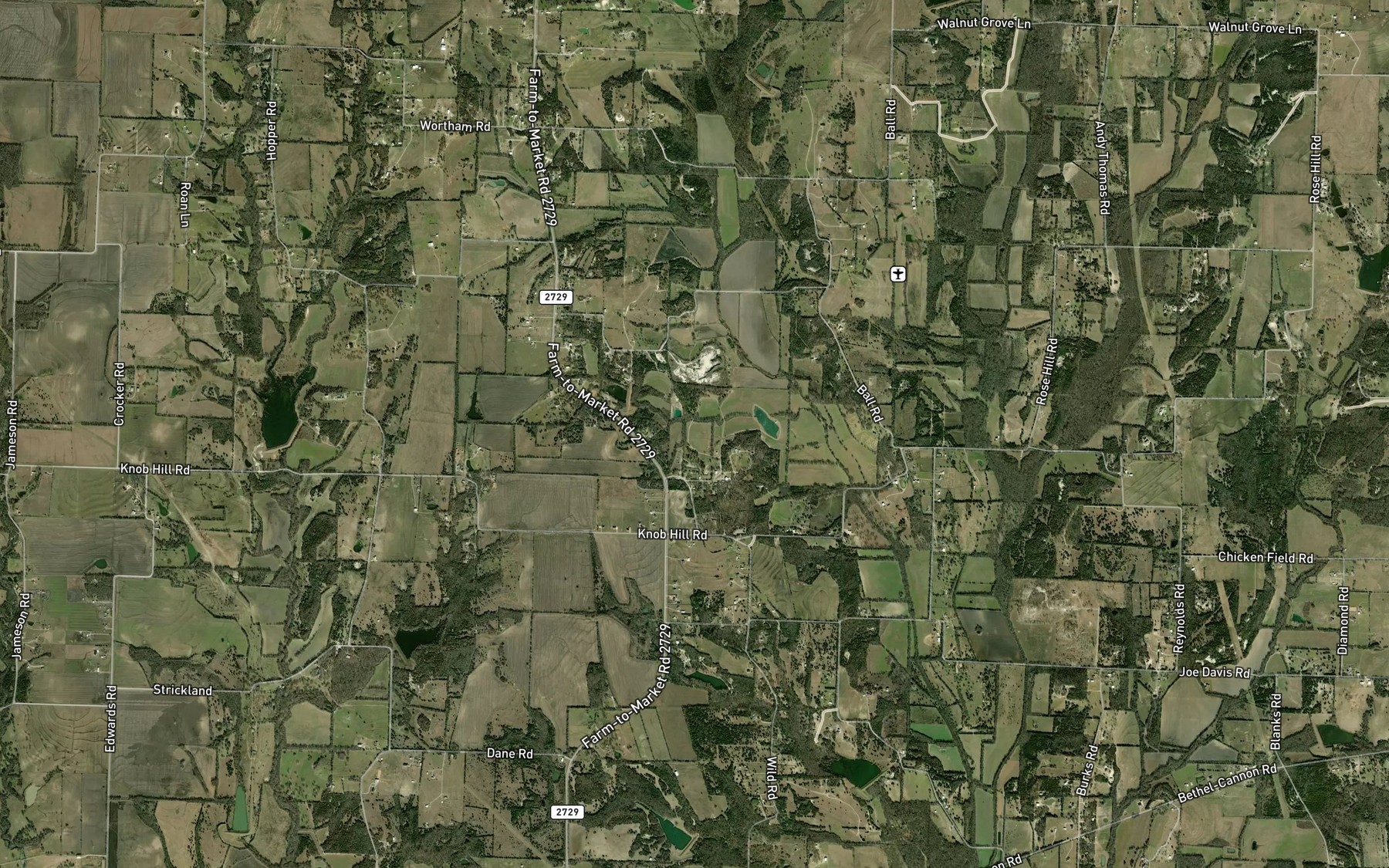 Satellite map of the Soil Conservation Service Site 3a Reservoir