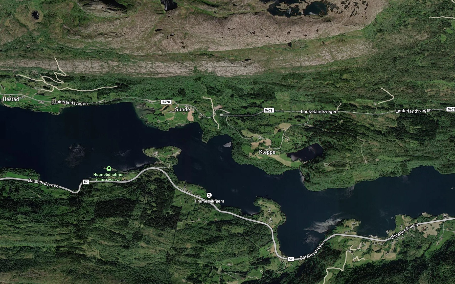 Satellite map of the Dunkersvika