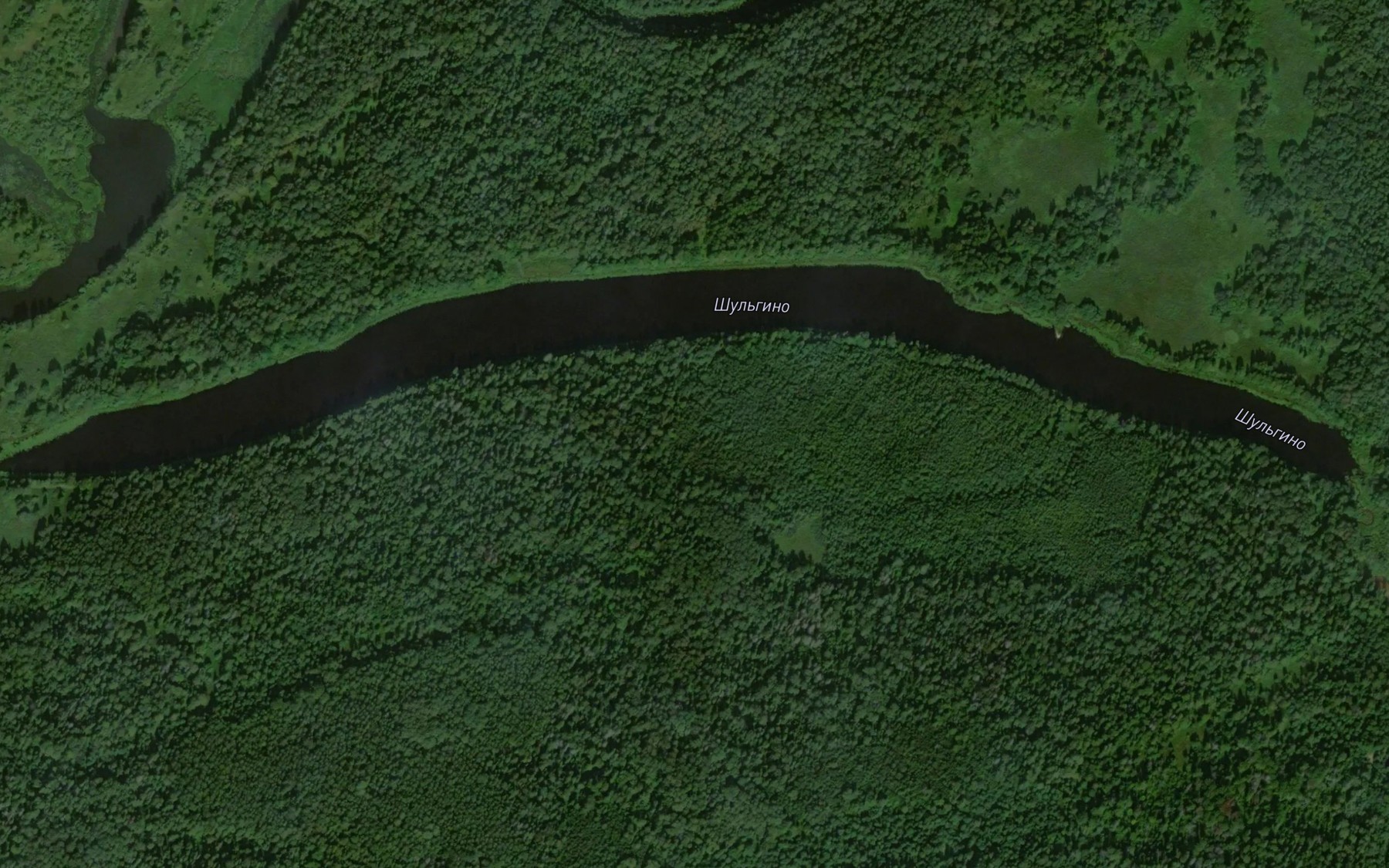 Satellite map of the Ozero Shul'gino