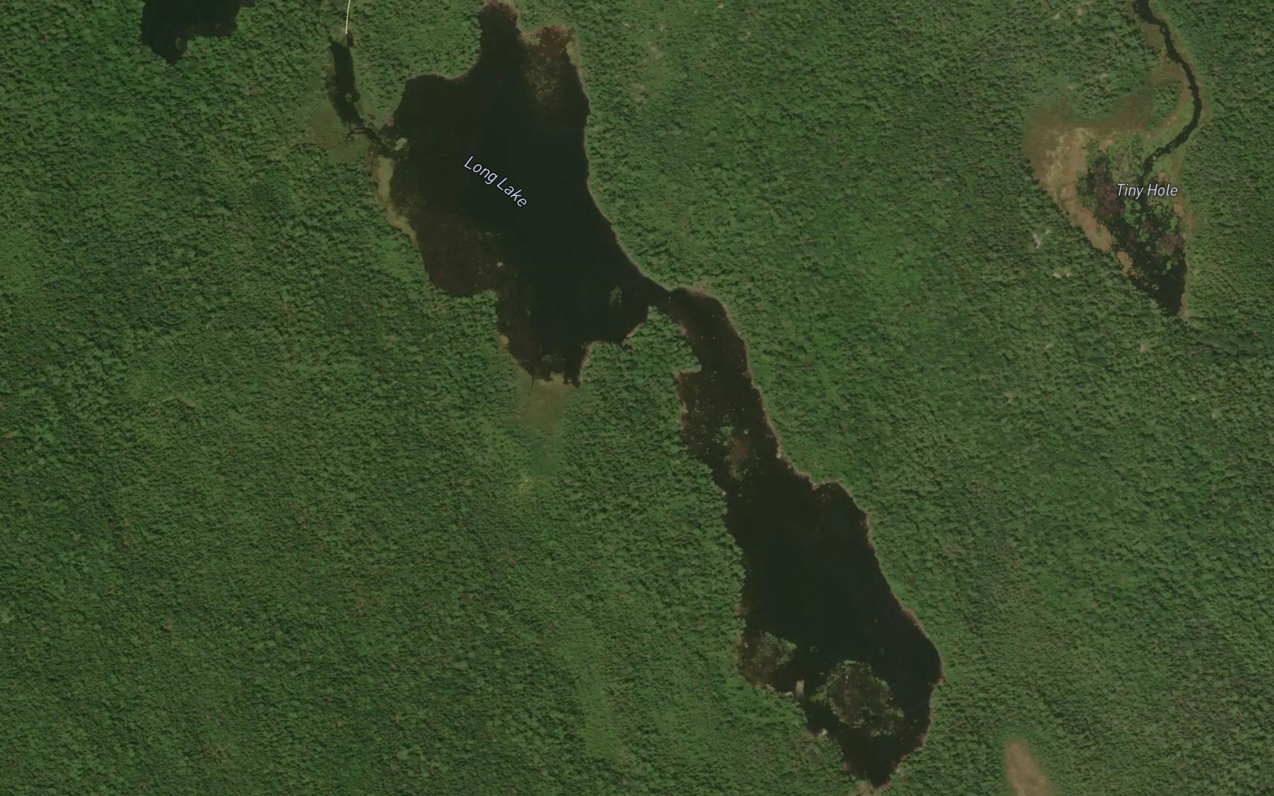 Satellite map of the Long Lake