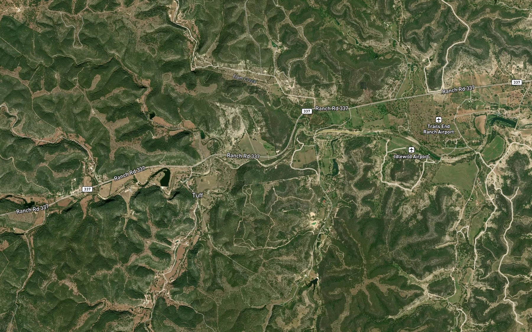 Satellite map of the Jackson Creek