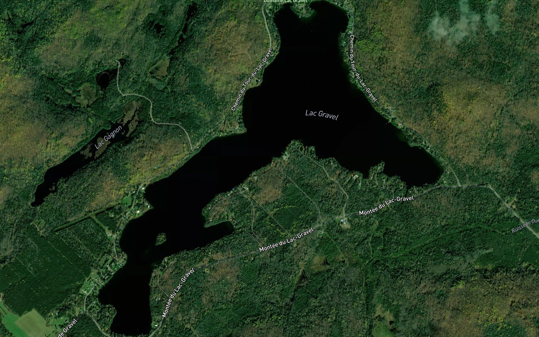 Satellite map of the Lac Gravel