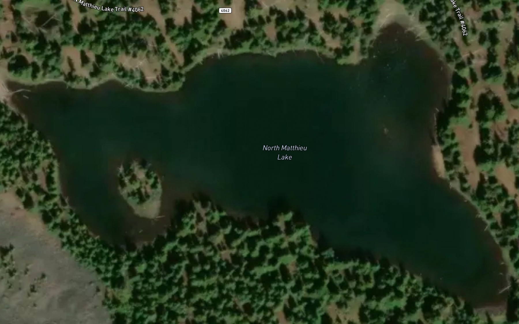 Satellite map of the North Matthieu Lake