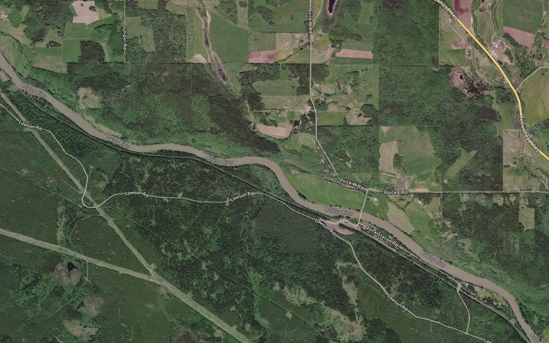 Satellite map of the Lacroix Creek