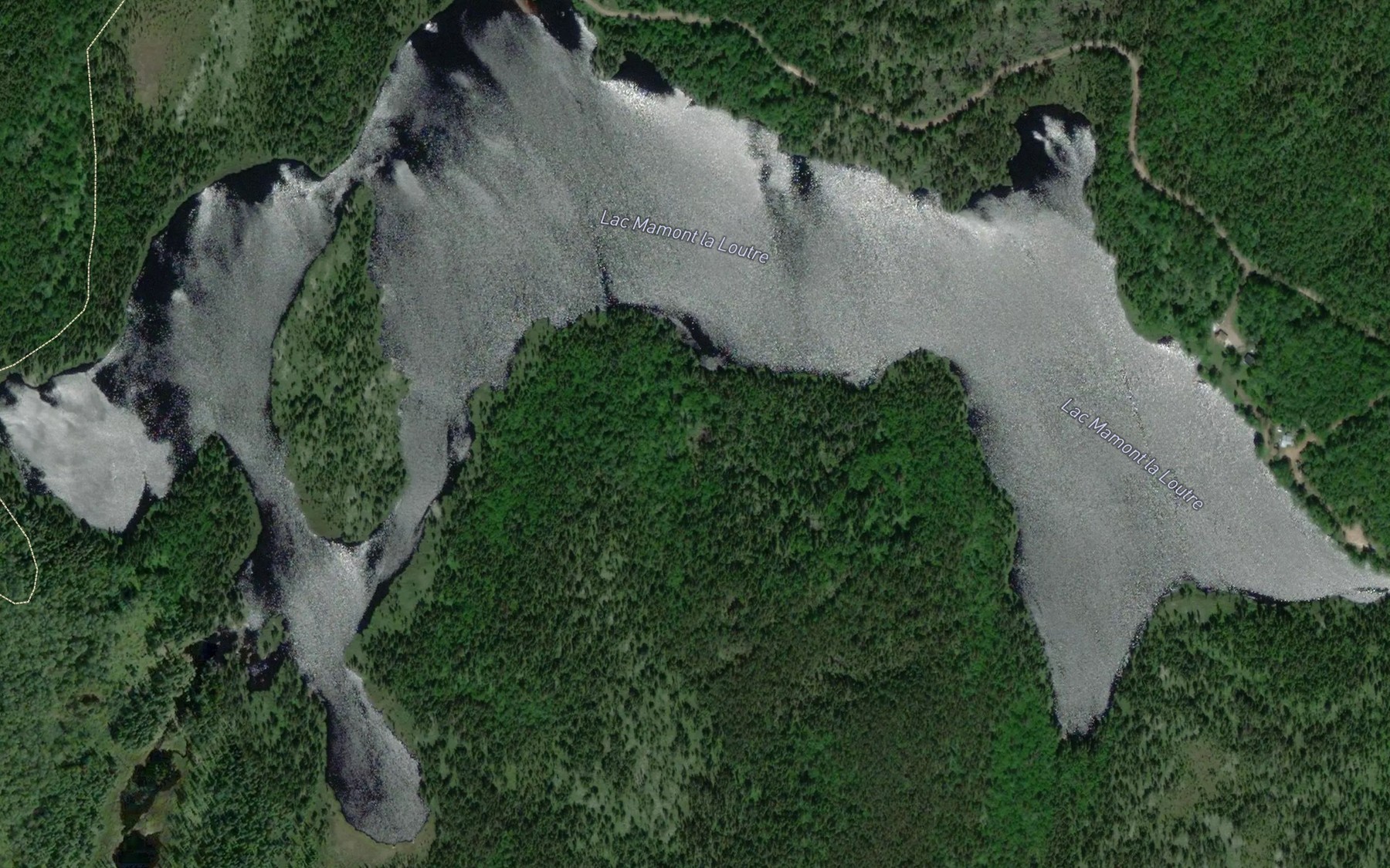 Satellite map of the Lac Mamont la Loutre