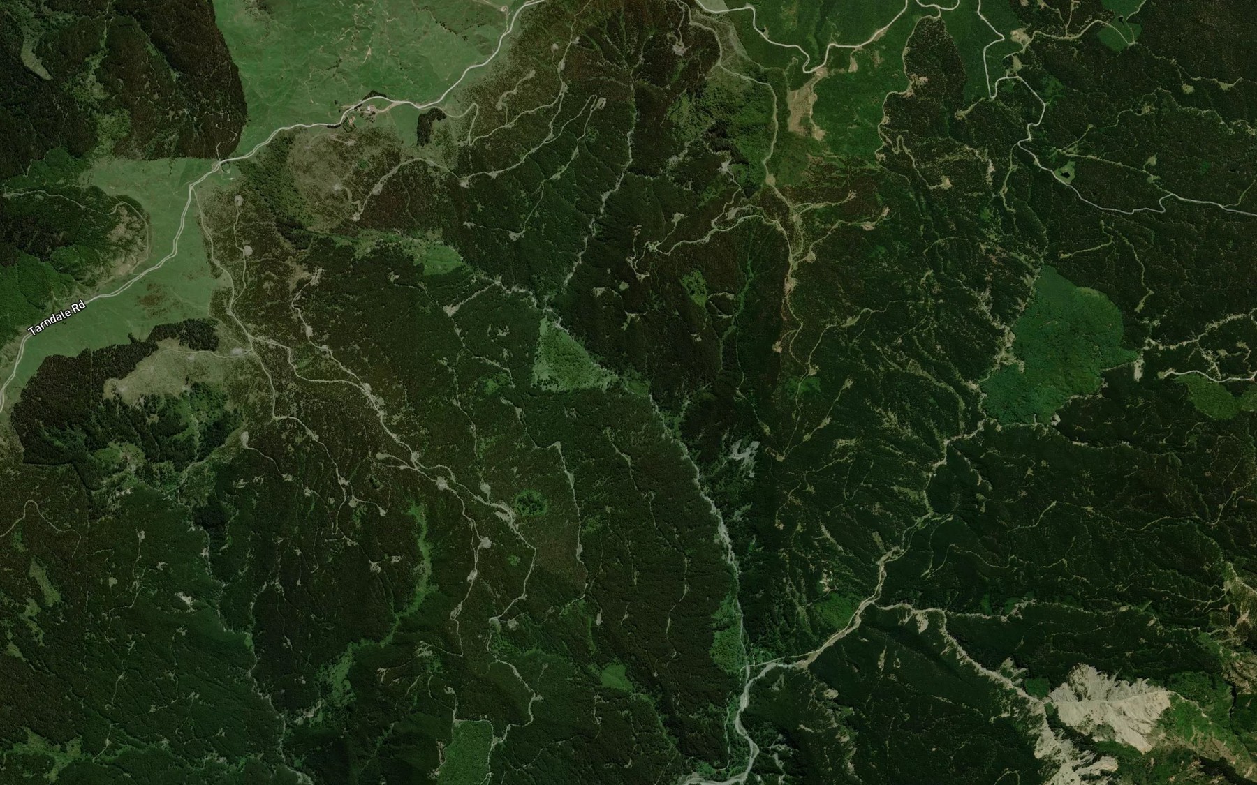 Satellite map of the Waimatau Stream