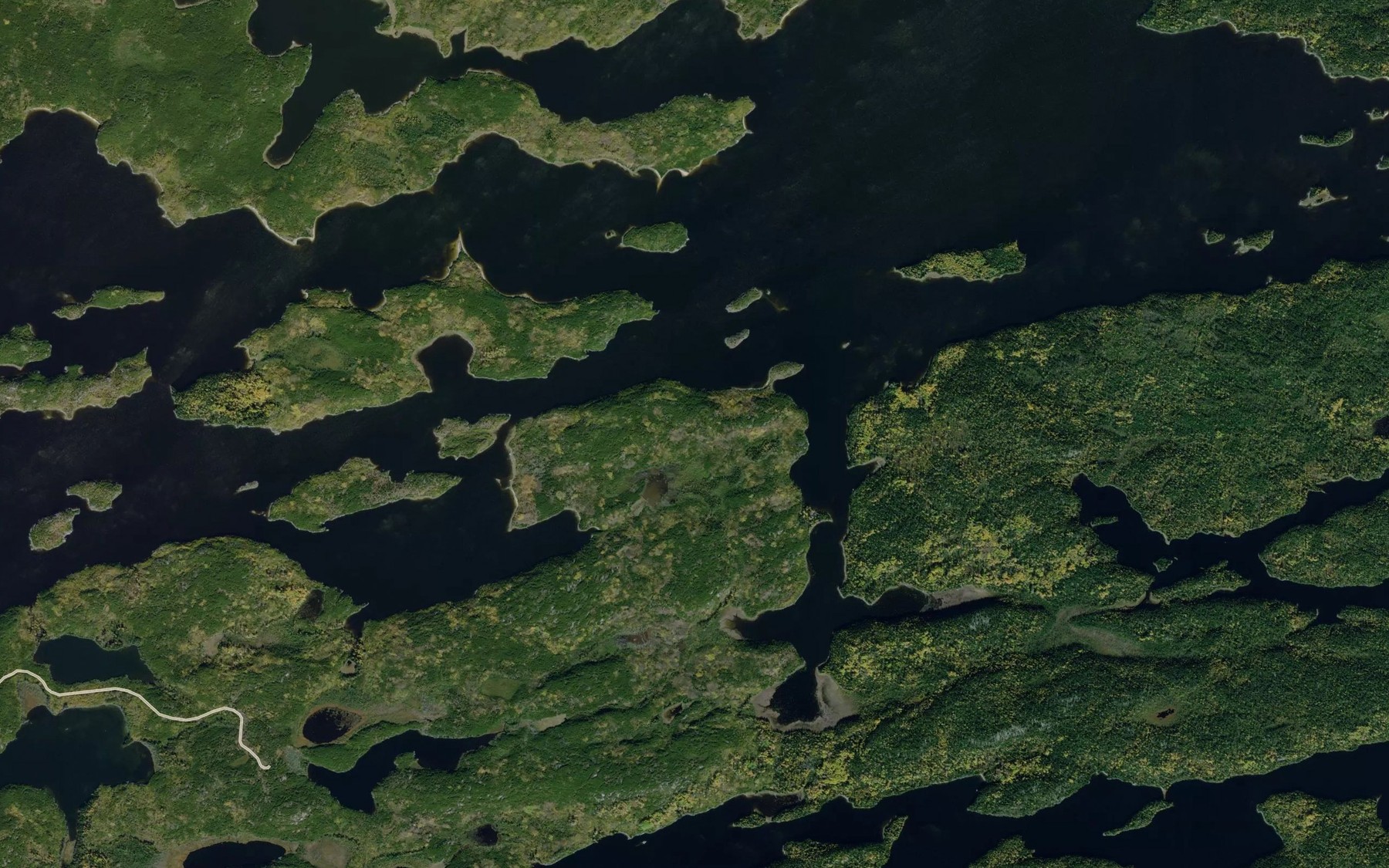 Satellite map of the Sen Bay