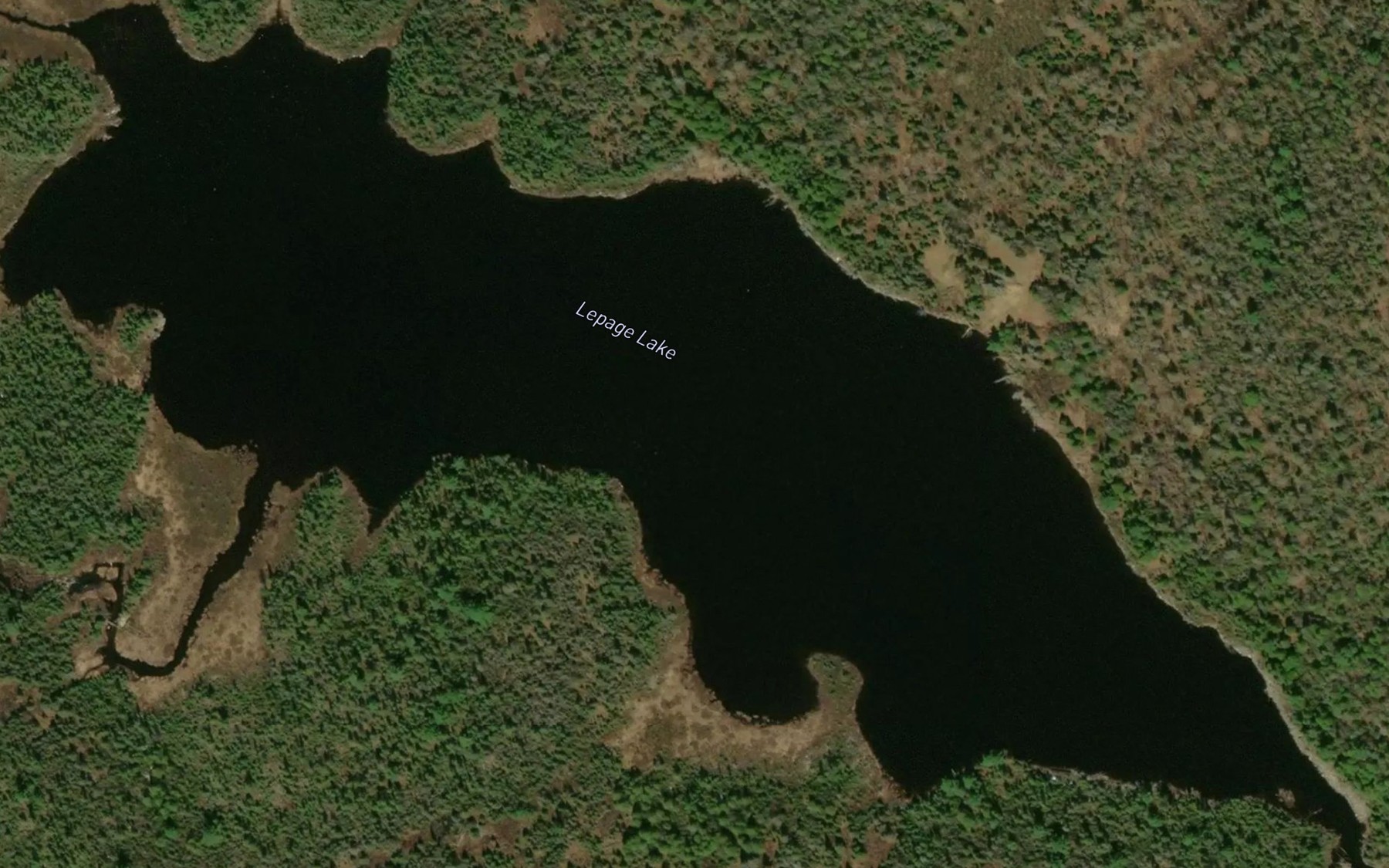 Satellite map of the Lepage Lake