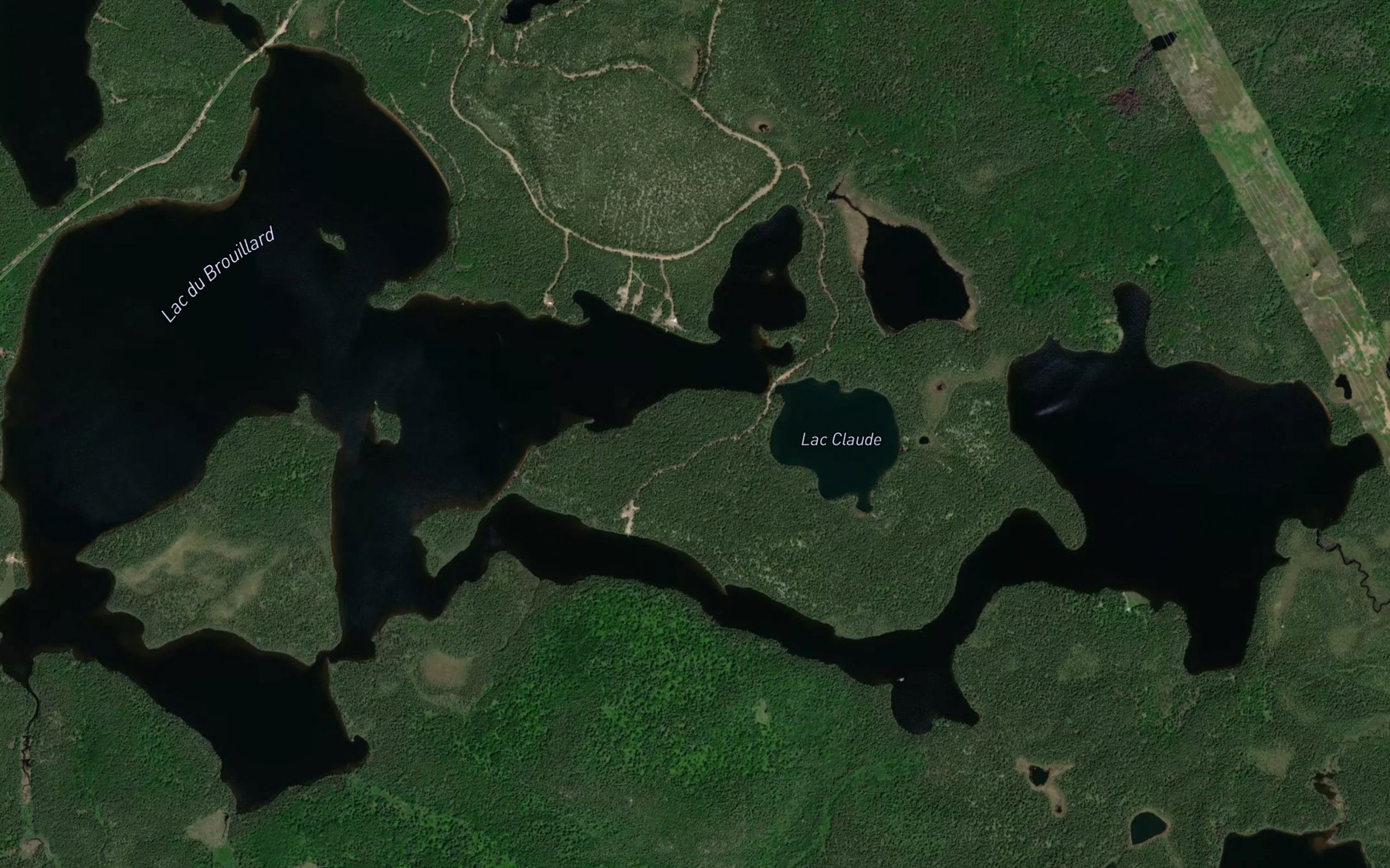 Satellite map of the Lac du Brouillard