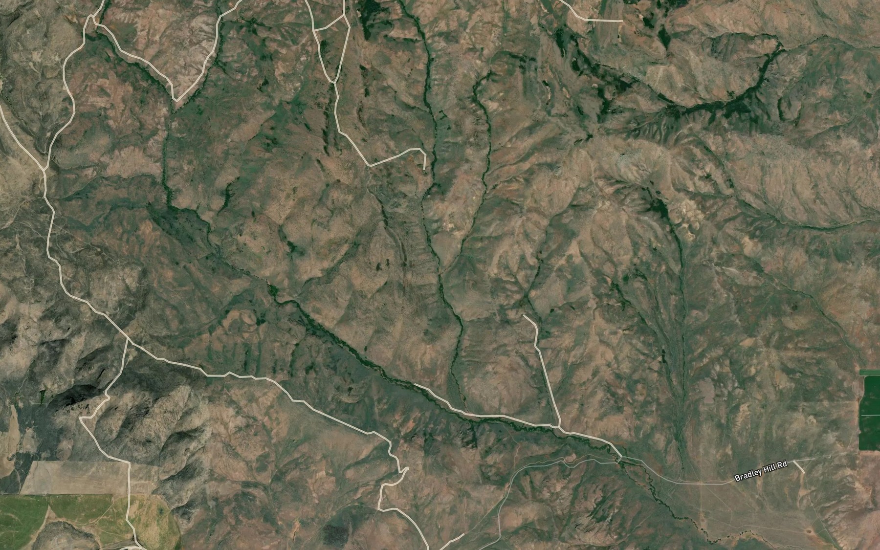 Satellite map of the East Fork Dip Vat Creek