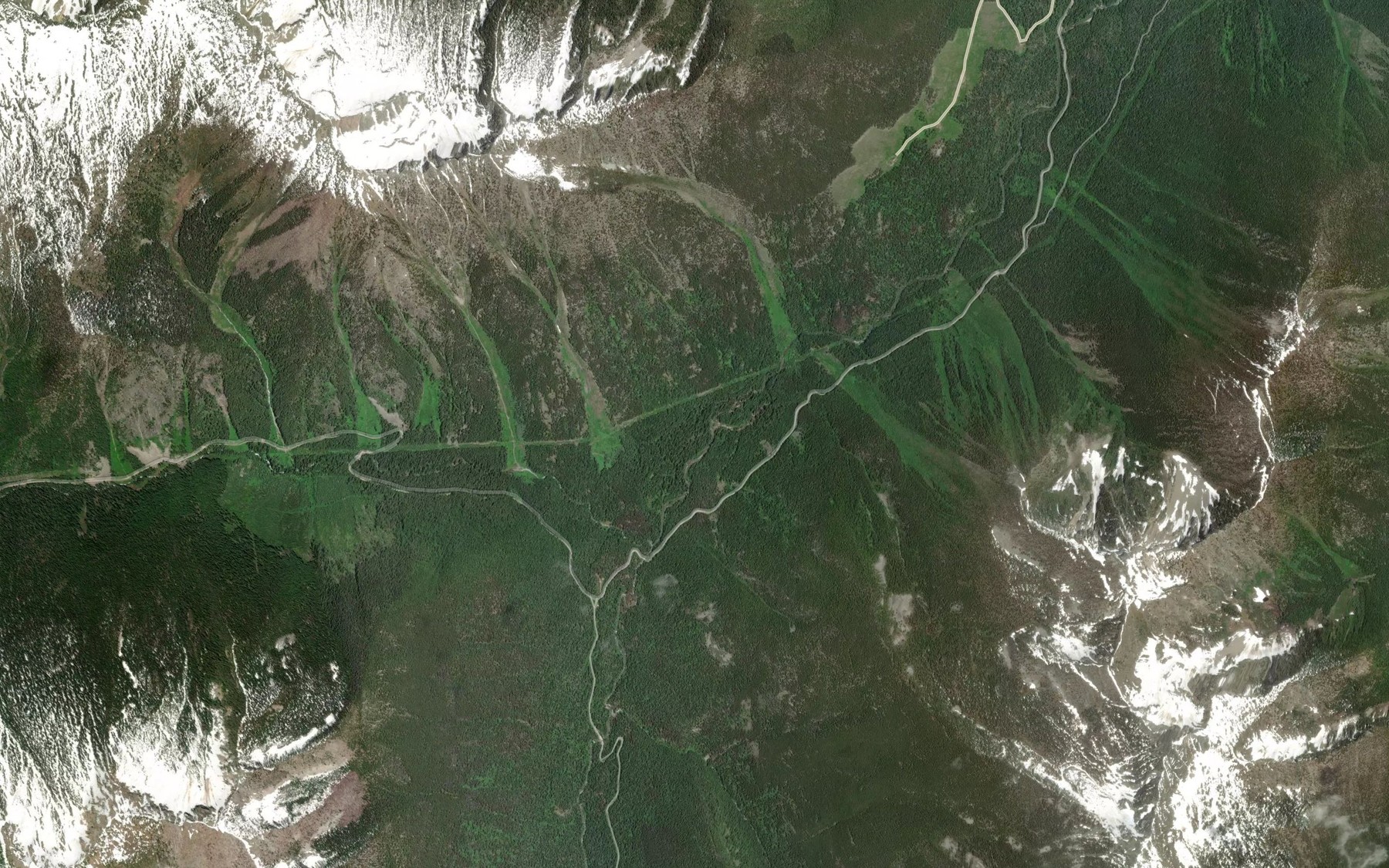 Satellite map of the Baker Creek