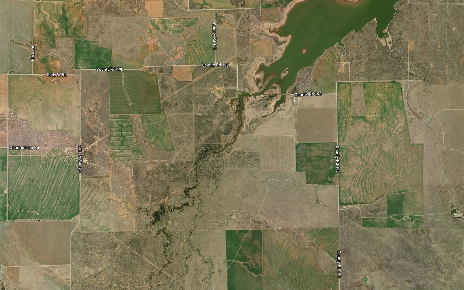 Satellite map of the Sulphur Creek
