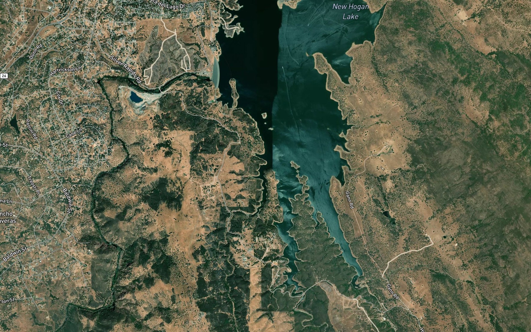 Satellite map of the Slate Creek