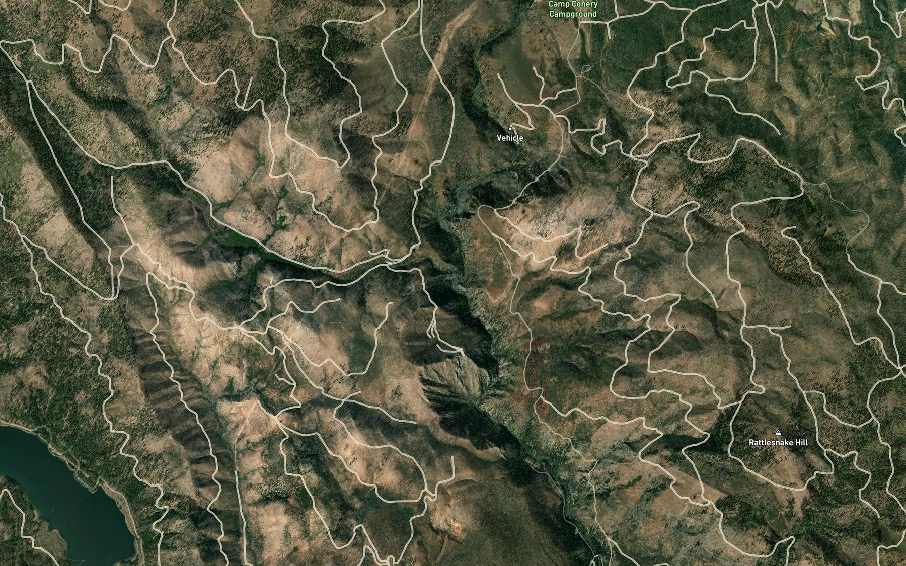 Satellite map of the Ohio Creek