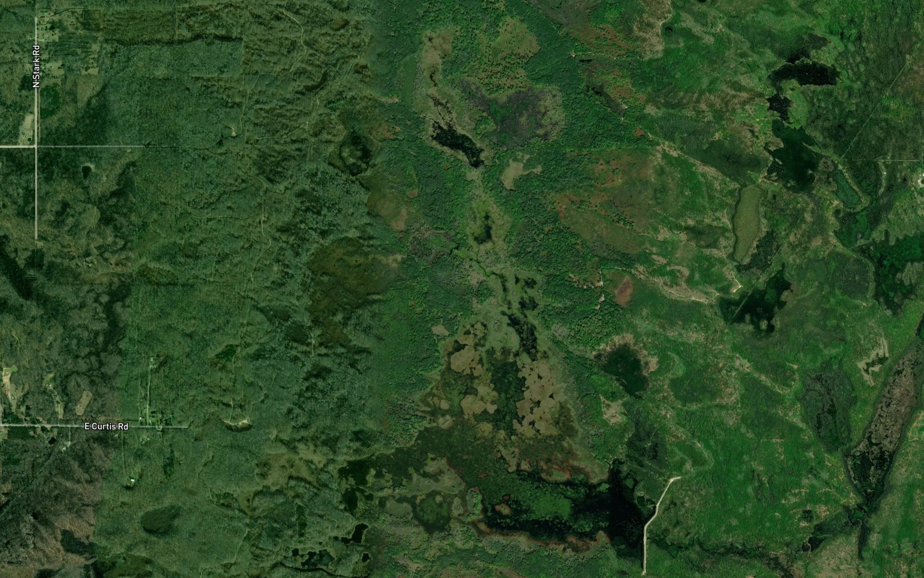 Satellite map of the Kawkawlin Creek Flooding