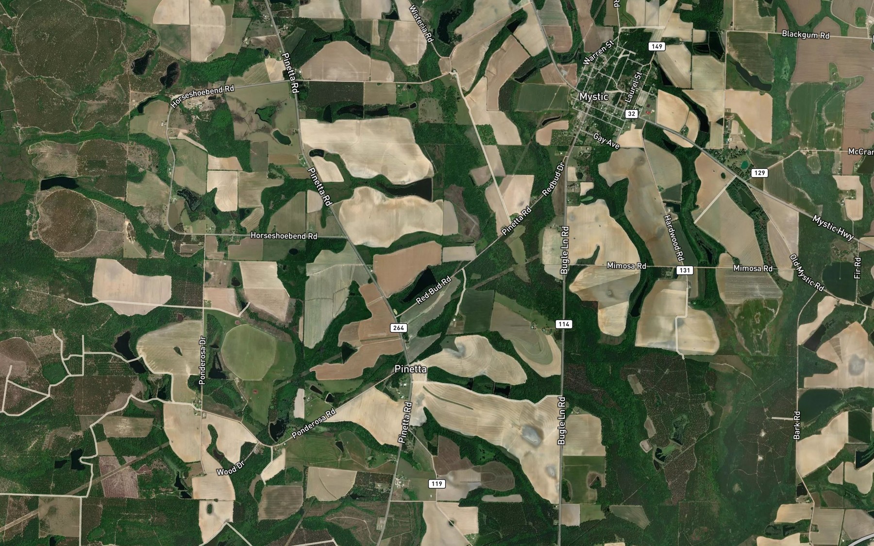 Satellite map of the Duren Lake