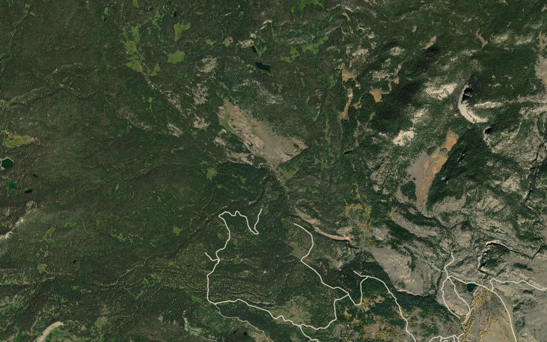 Satellite map of the Wolf Creek