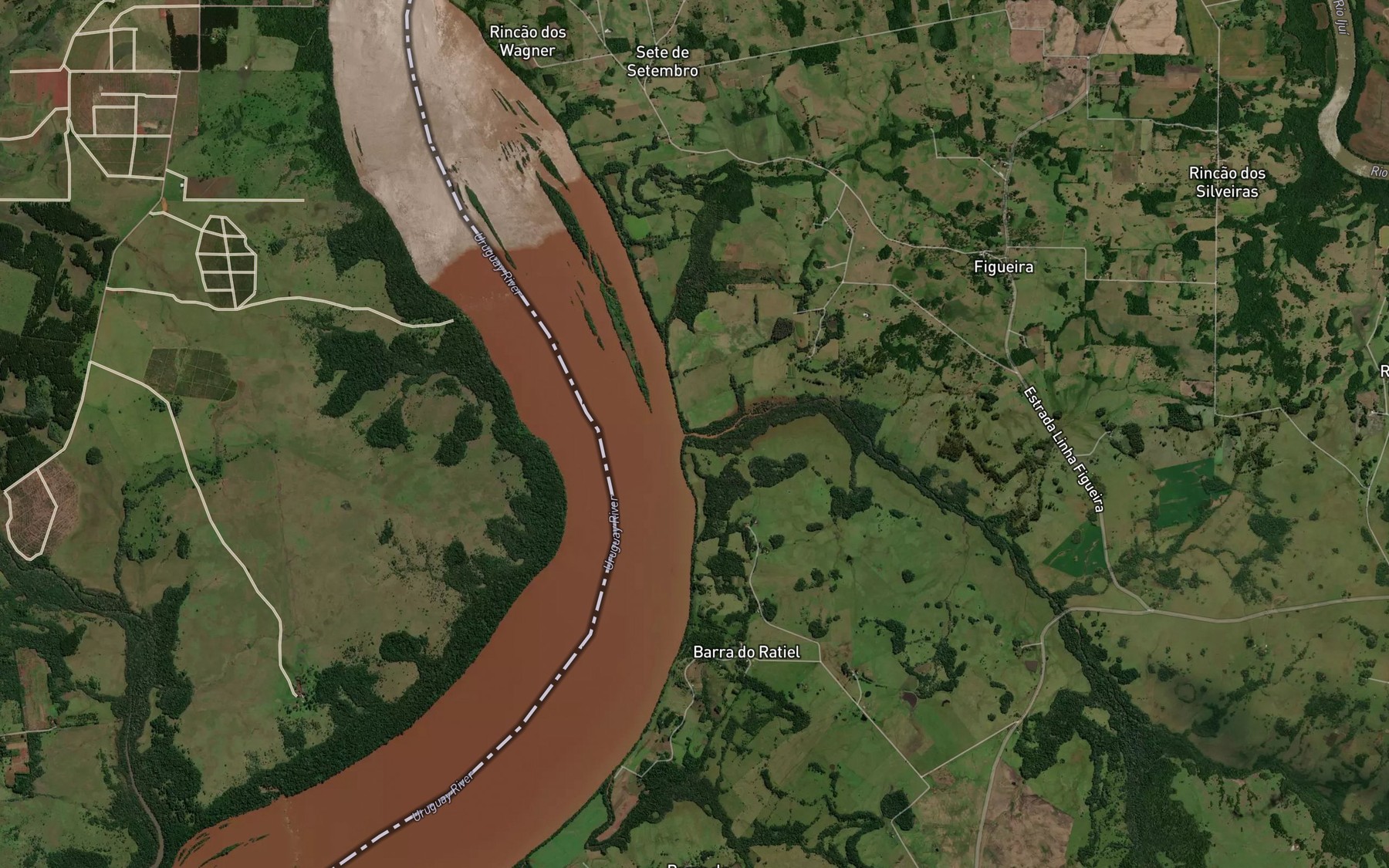 Satellite map of the Sanga Santa Maria