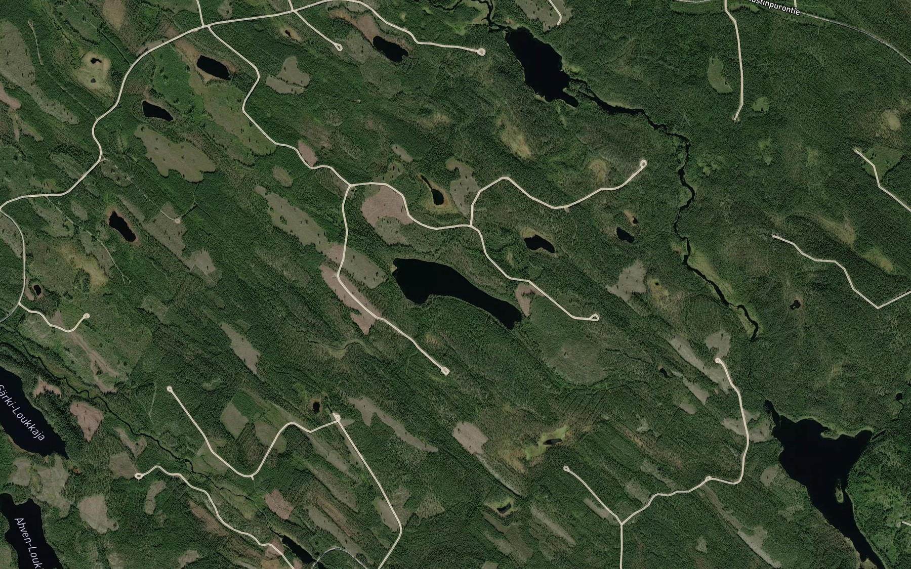 Satellite map of the Kangas-Iivana