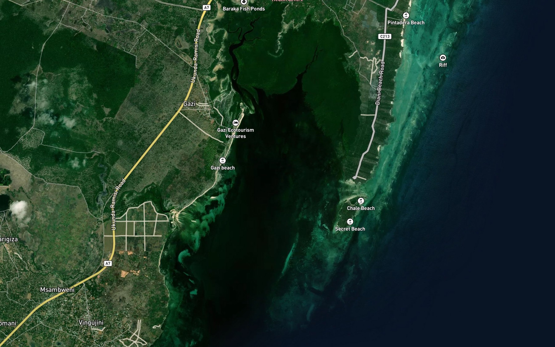 Satellite map of the Maftaha Bay