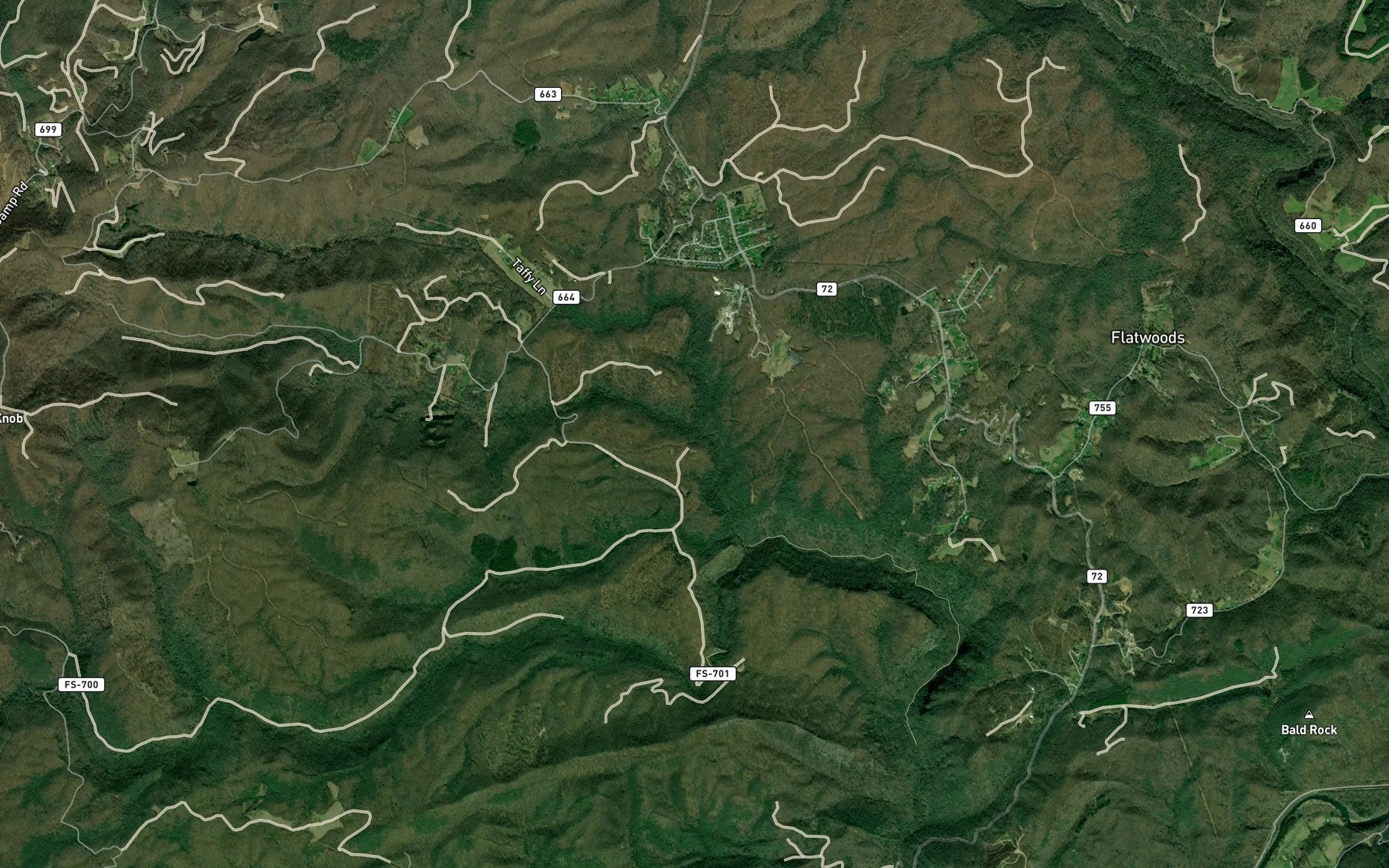 Satellite map of the Corder Branch