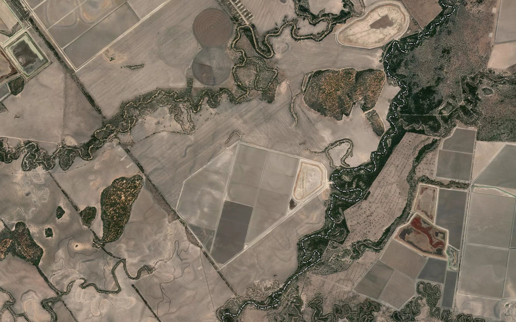 Satellite map of the Wombyanna Lagoon